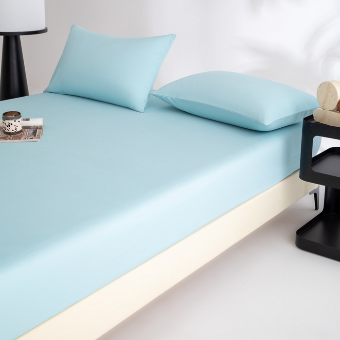 91家纺网 家纺一手货源 找家纺 寝柔家纺 2025新款60S全棉磨毛纯色长绒棉纯棉床笠多规格 水波兰（高度为床笠高度，适用床垫厚度应适当减去5厘米左右）