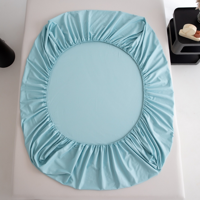 91家纺网 家纺一手货源 找家纺 寝柔家纺 2025新款60S全棉磨毛纯色长绒棉纯棉床笠多规格 水波兰（高度为床笠高度，适用床垫厚度应适当减去5厘米左右）