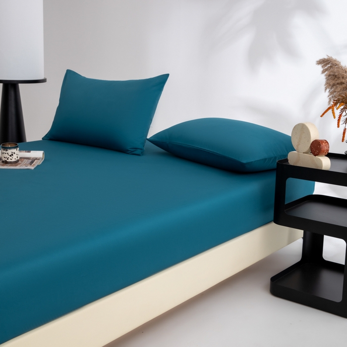 91家纺网 家纺一手货源 找家纺 （总）寝柔家纺 2025新款60S全棉磨毛纯色长绒棉纯棉床笠多规格（高度为床笠高度，适用床垫厚度应适当减去5厘米左右）