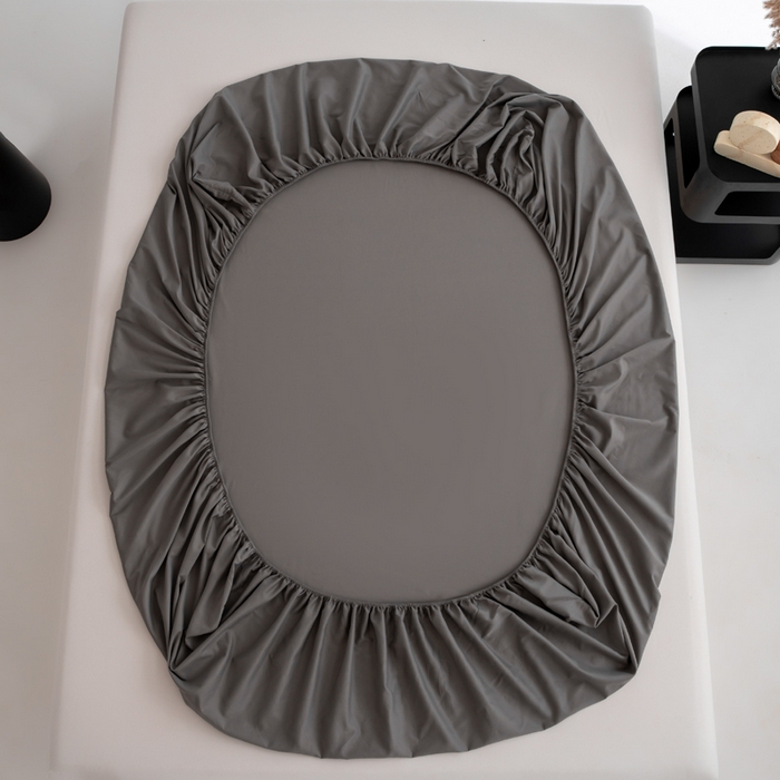 91家纺网 家纺一手货源 找家纺 寝柔家纺 2025新款60S全棉磨毛纯色长绒棉纯棉床笠多规格 碳木灰（高度为床笠高度，适用床垫厚度应适当减去5厘米左右）