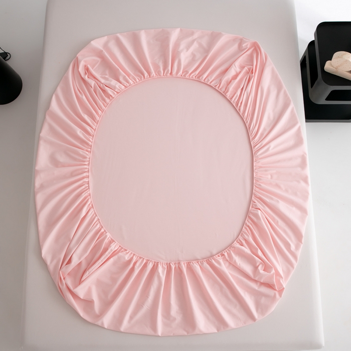 91家纺网 家纺一手货源 找家纺 寝柔家纺 2025新款60S全棉磨毛纯色长绒棉纯棉床笠多规格 少女粉（高度为床笠高度，适用床垫厚度应适当减去5厘米左右）