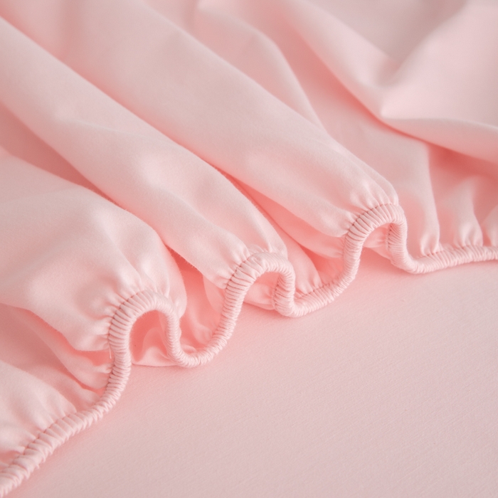 91家纺网 家纺一手货源 找家纺 寝柔家纺 2025新款60S全棉磨毛纯色长绒棉纯棉床笠多规格 少女粉（高度为床笠高度，适用床垫厚度应适当减去5厘米左右）