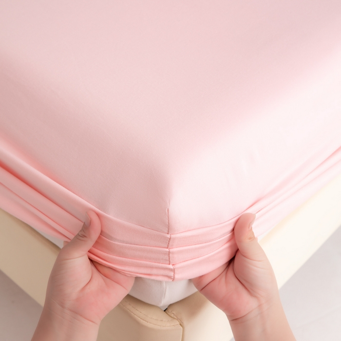 91家纺网 家纺一手货源 找家纺 寝柔家纺 2025新款60S全棉磨毛纯色长绒棉纯棉床笠多规格 少女粉（高度为床笠高度，适用床垫厚度应适当减去5厘米左右）