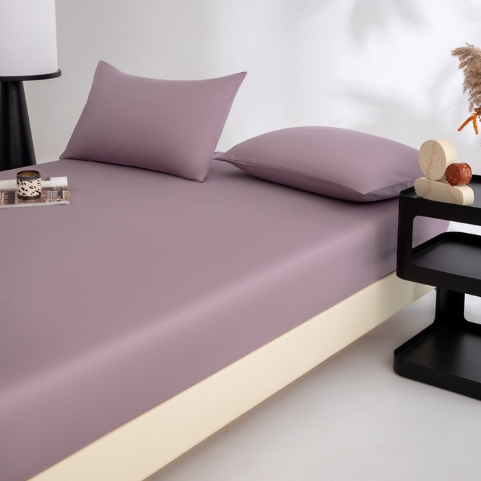 91家纺网 家纺一手货源 找家纺 寝柔家纺 2025新款60S全棉磨毛纯色长绒棉纯棉床笠多规格 魅力紫（高度为床笠高度，适用床垫厚度应适当减去5厘米左右）