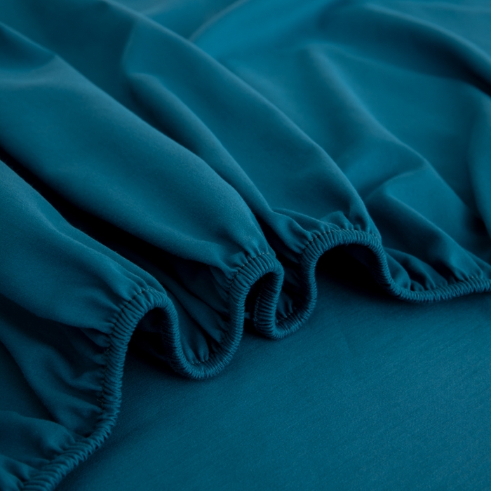 91家纺网 家纺一手货源 找家纺 寝柔家纺 2025新款60S全棉磨毛纯色长绒棉纯棉床笠多规格 午夜蓝（高度为床笠高度，适用床垫厚度应适当减去5厘米左右）