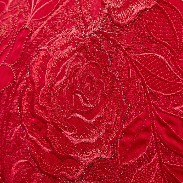 91家纺网 家纺一手货源 找家纺 蒂爵 全棉纯棉长绒棉大绣花婚庆四件套 玫瑰爱恋金