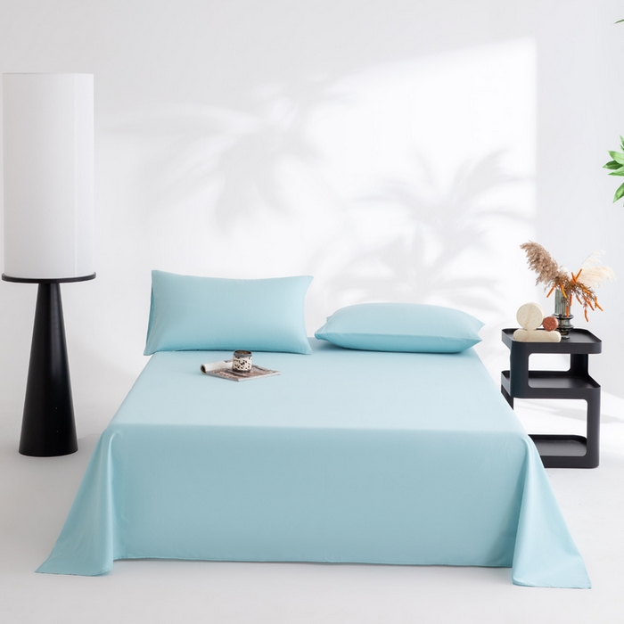 91家纺网 家纺一手货源 找家纺 （总）寝柔家纺 2025新款60支全棉贡缎纯色纯棉床单素色