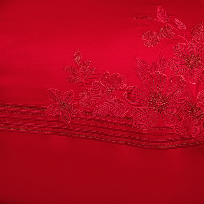 91家纺网 家纺一手货源 找家纺 蒂爵 全棉纯棉长绒棉大绣花婚庆四件套 情意绵绵