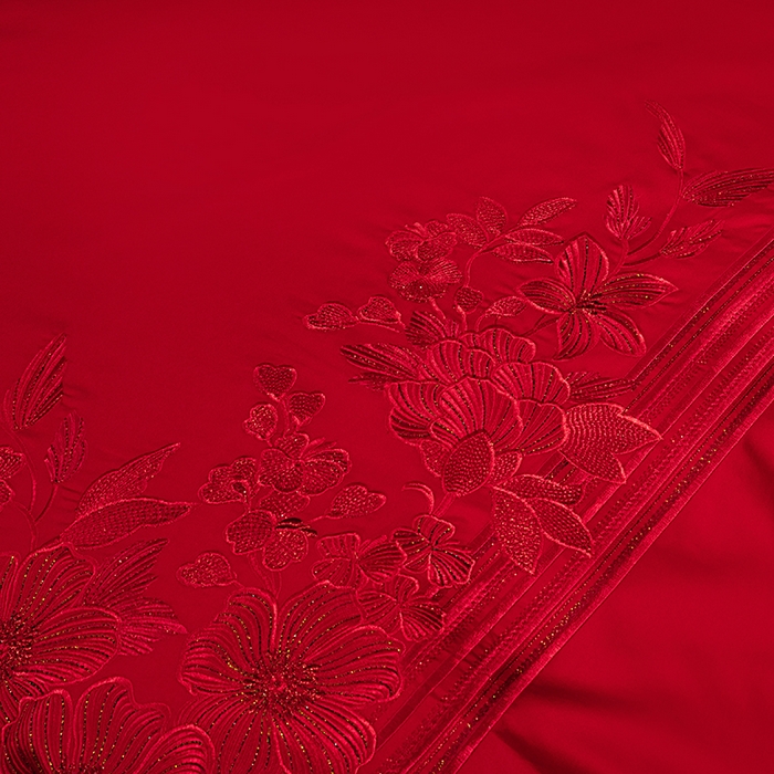 91家纺网 家纺一手货源 找家纺 蒂爵 全棉纯棉长绒棉大绣花婚庆四件套 情意绵绵