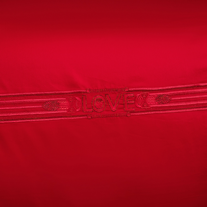 91家纺网 家纺一手货源 找家纺 蒂爵 全棉纯棉长绒棉大绣花婚庆四件套 情意绵绵