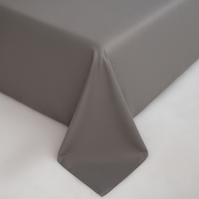 91家纺网 家纺一手货源 找家纺 寝柔家纺 2025新款60支全棉贡缎纯色纯棉床单素色 碳木灰