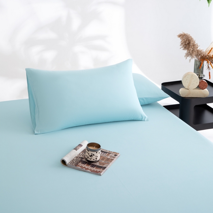 寝柔家纺 2025新款60支纯棉磨毛长绒棉枕套 水波兰