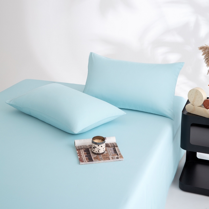 91家纺网 家纺一手货源 找家纺 寝柔家纺 2025新款60支纯棉磨毛长绒棉枕套 水波兰