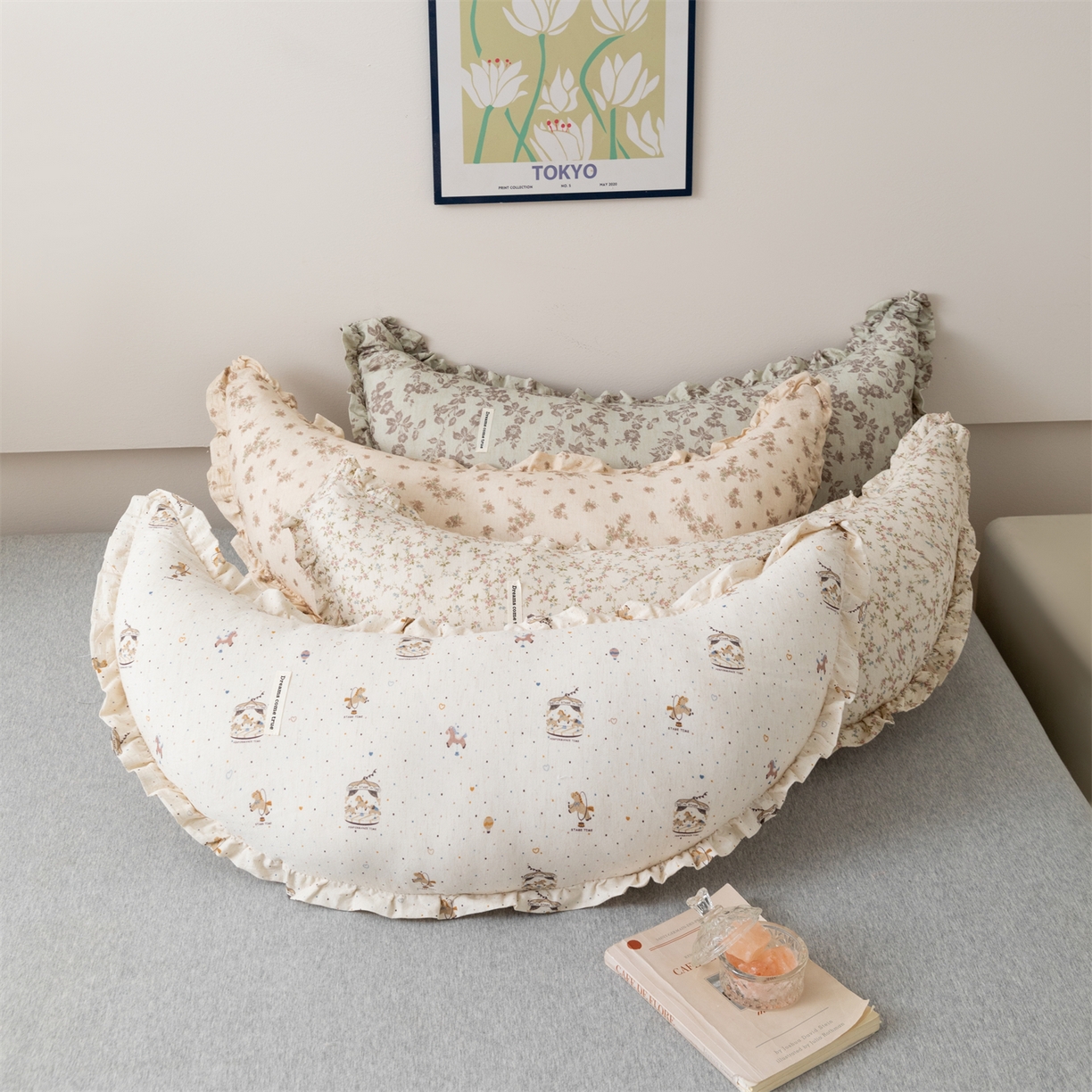 91家纺网 家纺一手货源 找家纺 卓昌枕芯 2025新款棉麻月亮抱枕孕妇枕夹腿抱枕月亮枕头枕芯 组合图