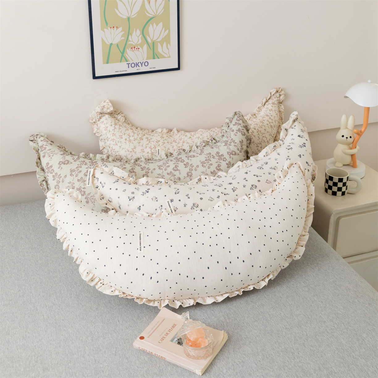 91家纺网 家纺一手货源 找家纺 卓昌枕芯 2025新款棉麻月亮抱枕孕妇枕夹腿抱枕月亮枕头枕芯 组合图