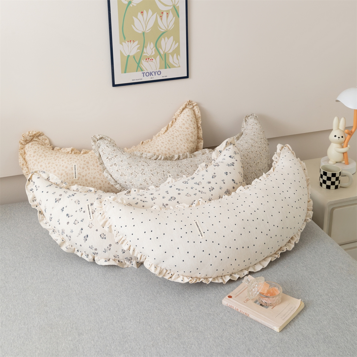 91家纺网 家纺一手货源 找家纺 卓昌枕芯 2025新款棉麻月亮抱枕孕妇枕夹腿抱枕月亮枕头枕芯 组合图