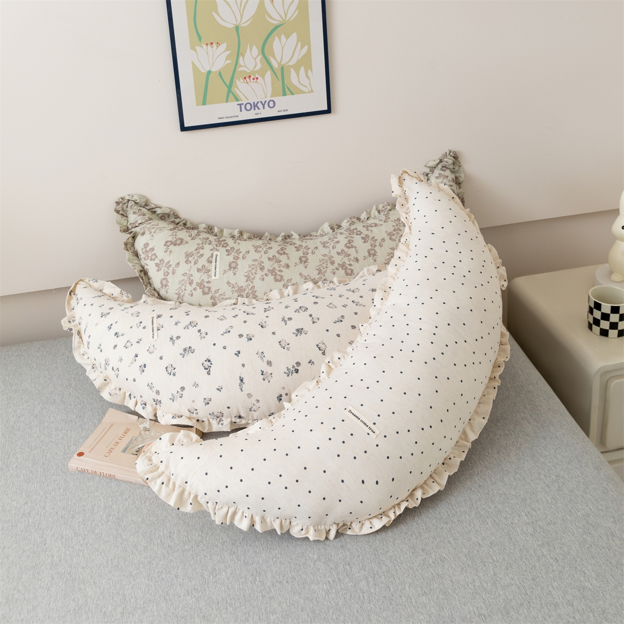 91家纺网 家纺一手货源 找家纺 卓昌枕芯 2025新款棉麻月亮抱枕孕妇枕夹腿抱枕月亮枕头枕芯 组合图