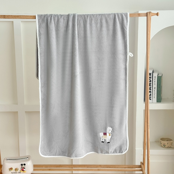 棠薇家纺 2025新款强吸水浴巾超细纤维速干浴巾加厚浴巾套巾擦身-羊驼 羊驼灰 毛巾75*35浴巾140*701浴巾+2毛巾