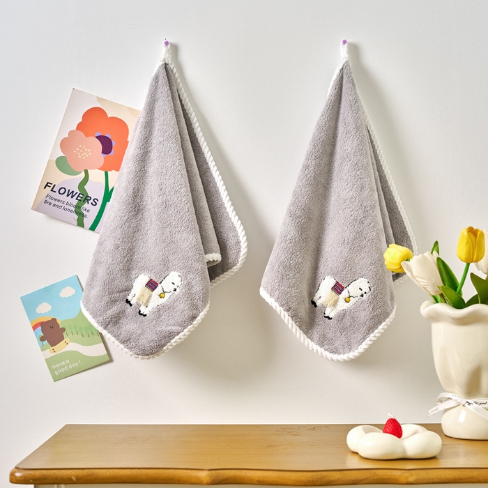 91家纺网 家纺一手货源 找家纺 棠薇家纺 2025新款强吸水浴巾超细纤维速干浴巾加厚浴巾套巾擦身-羊驼 羊驼灰 140*70cm浴巾1条