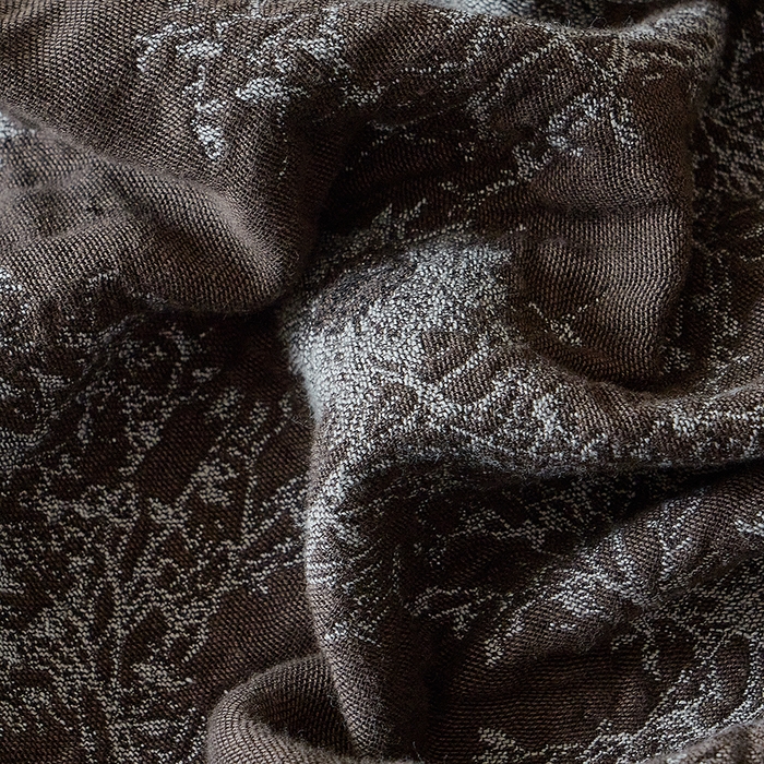 91家纺网 家纺一手货源 找家纺 子和家居 2025新款全棉色织提花毯子毛毯-墨茵 向往生花（咖）