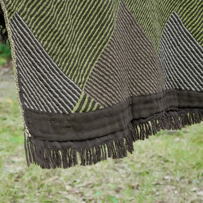 91家纺网 家纺一手货源 找家纺 子和家居 2025新款全棉色织提花毯子毛毯-墨茵 墨榛