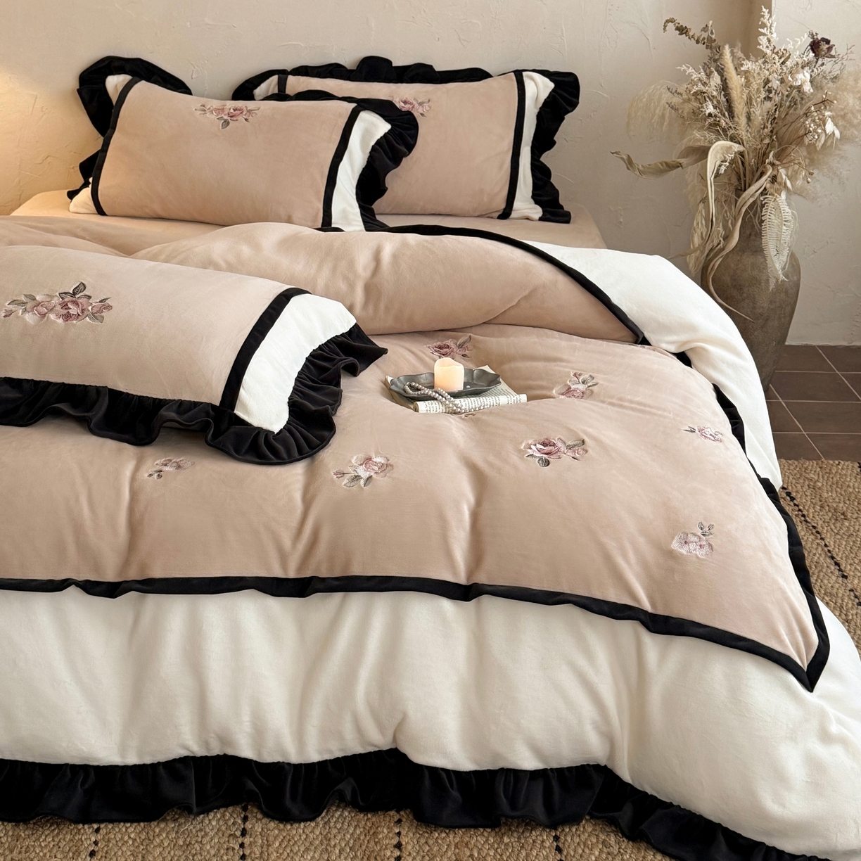 91家纺网 家纺一手货源 找家纺 （总）MIU缪家居 2025新款秋冬牛奶绒四件套托斯卡纳