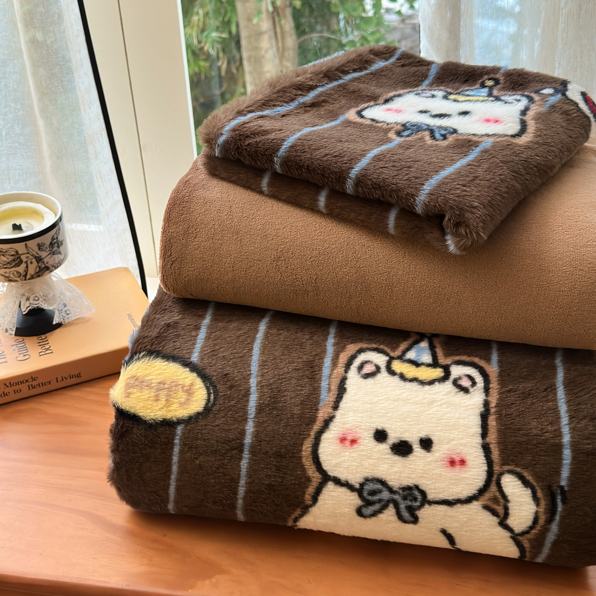 91家纺网 家纺一手货源 找家纺 乐童家纺 2025新款高克重兔毛牛奶绒四件套 兔毛西高地