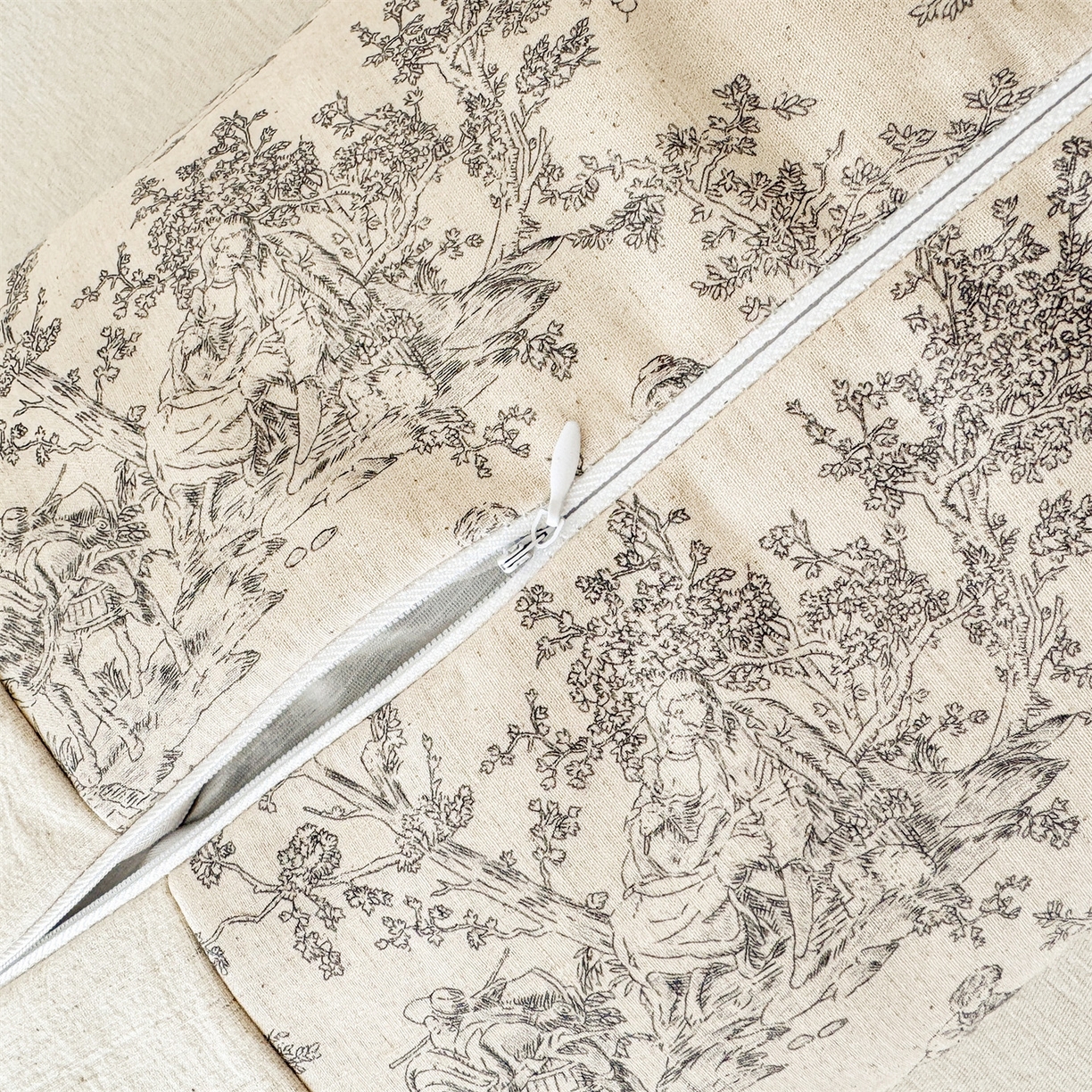 91家纺网 家纺一手货源 找家纺 麦肯锡 2025新款棉麻古朴荞麦两用枕  枕头枕芯 田园灰/只