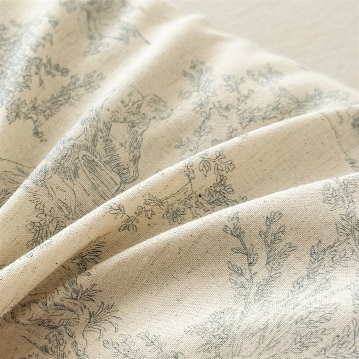 91家纺网 家纺一手货源 找家纺 麦肯锡 2025新款棉麻古朴荞麦两用枕  枕头枕芯 田园蓝/只