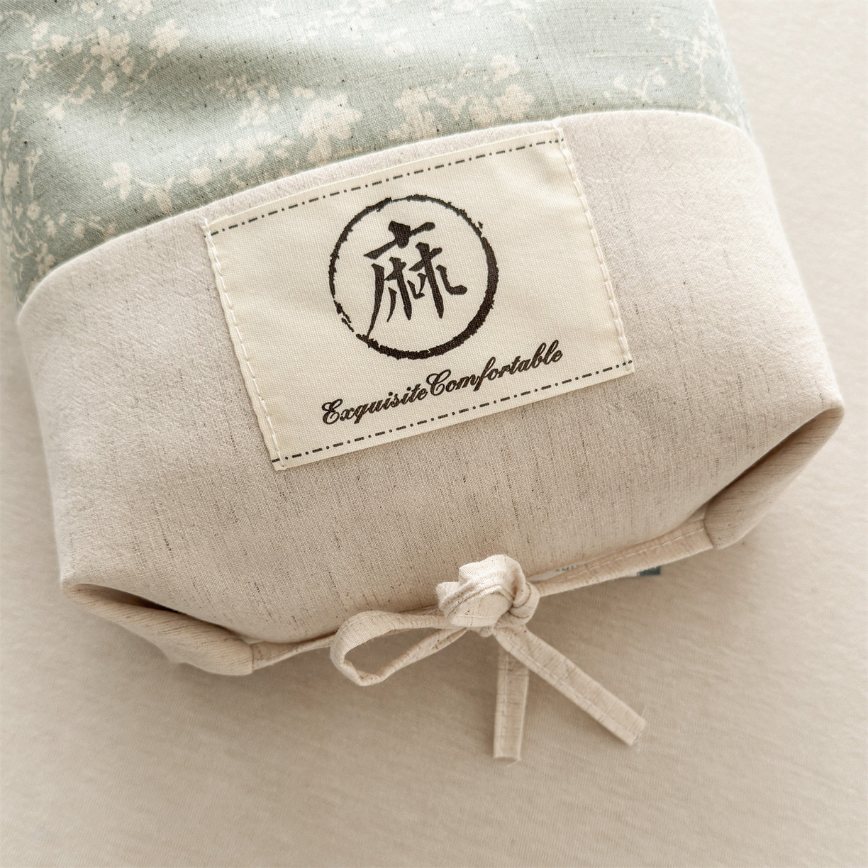 91家纺网 家纺一手货源 找家纺 麦肯锡 2025新款棉麻古朴荞麦两用枕  枕头枕芯 花卉蓝/对