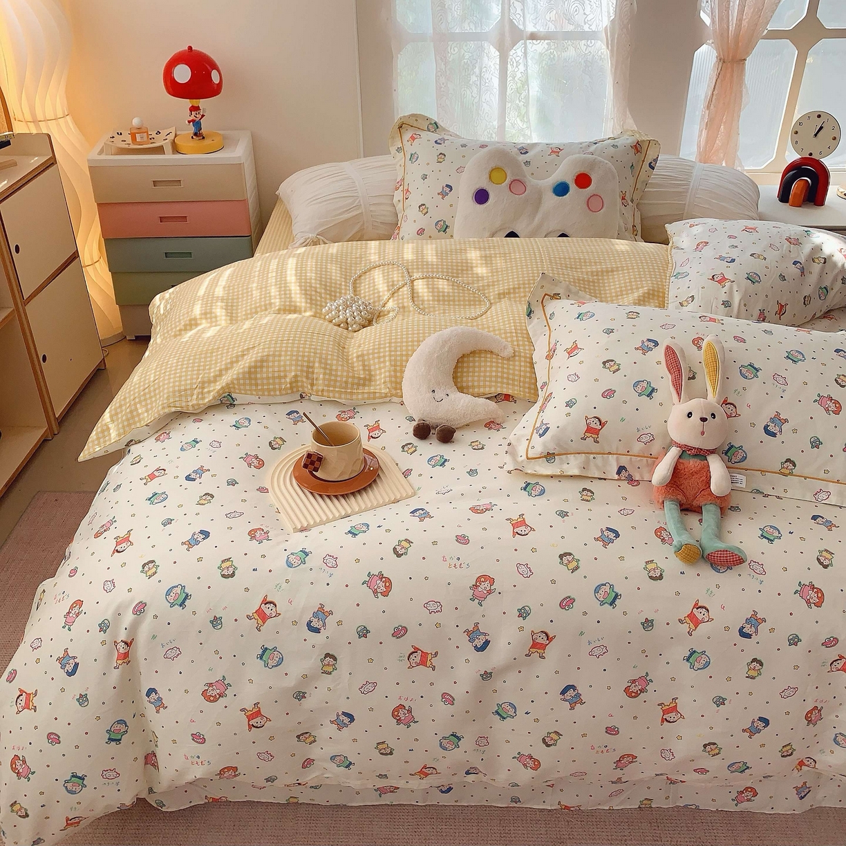 91家纺网 家纺一手货源 找家纺 （总）莱豫家纺 2025新款小清新全棉纯棉四件套