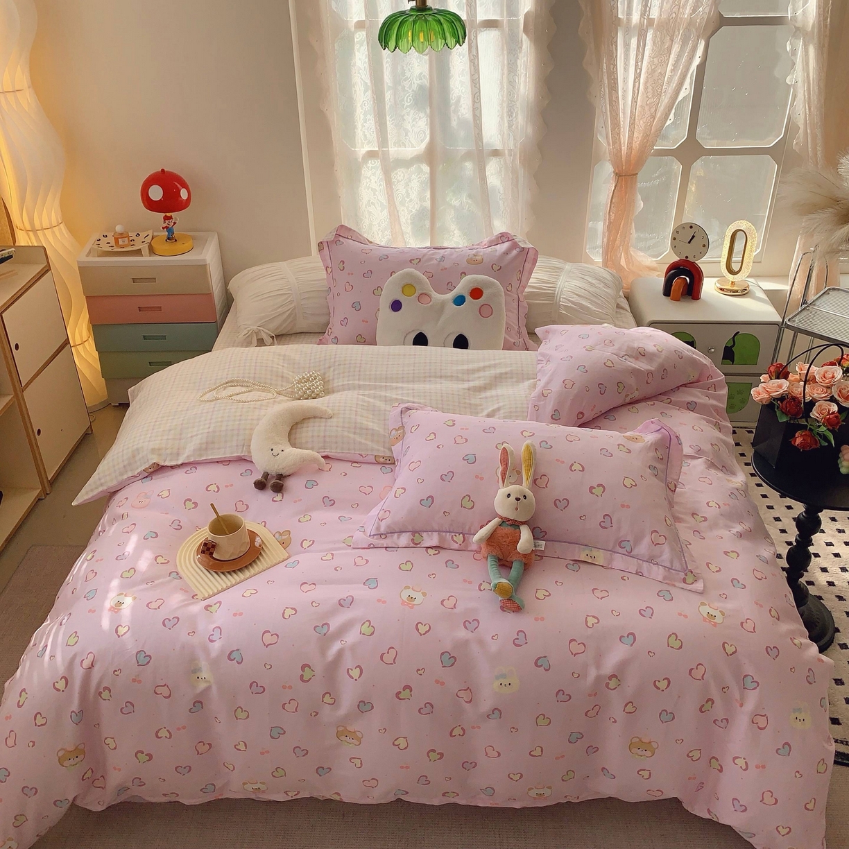 91家纺网 家纺一手货源 找家纺 （总）莱豫家纺 2025新款小清新全棉纯棉四件套