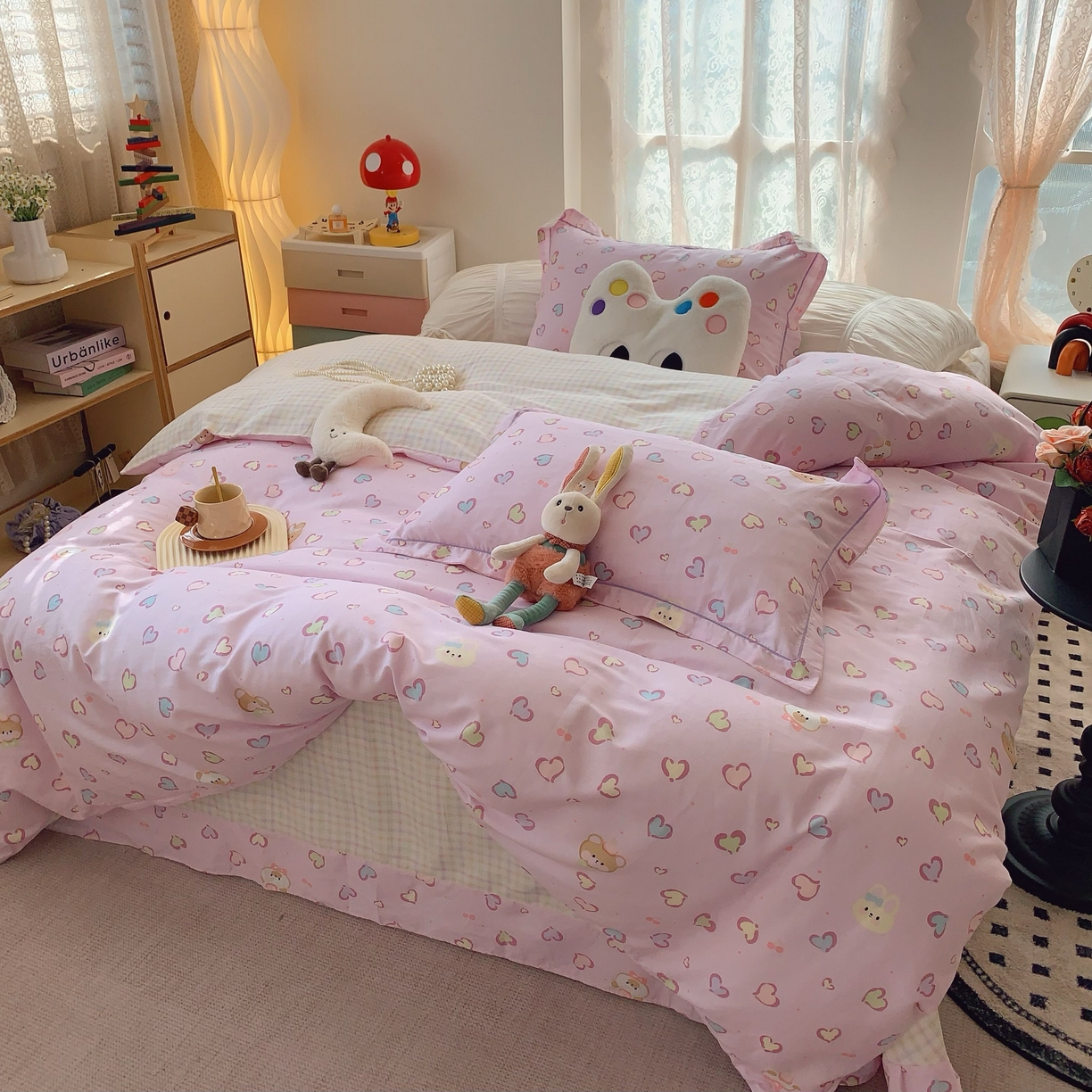 91家纺网 家纺一手货源 找家纺 （总）莱豫家纺 2025新款小清新全棉纯棉四件套