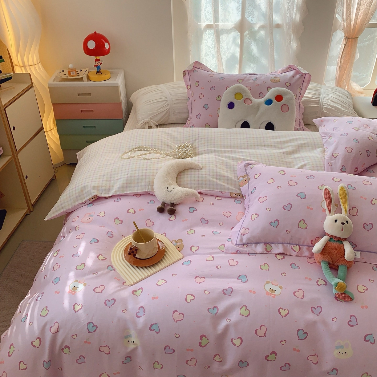 91家纺网 家纺一手货源 找家纺 （总）莱豫家纺 2025新款小清新全棉纯棉四件套