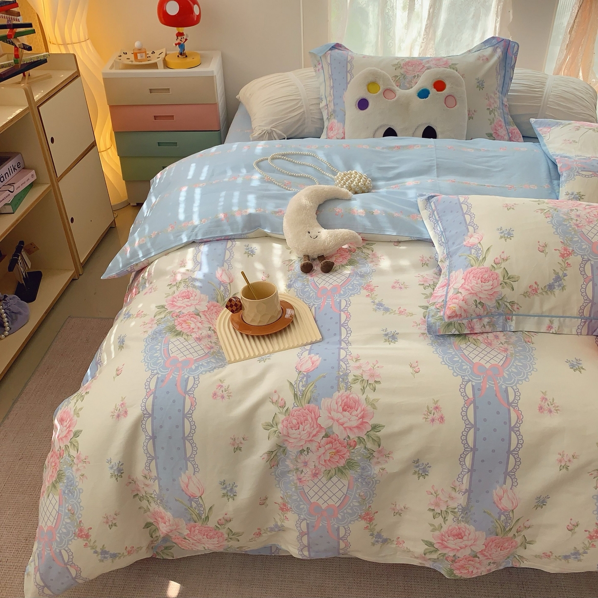 91家纺网 家纺一手货源 找家纺 （总）莱豫家纺 2025新款小清新全棉纯棉四件套