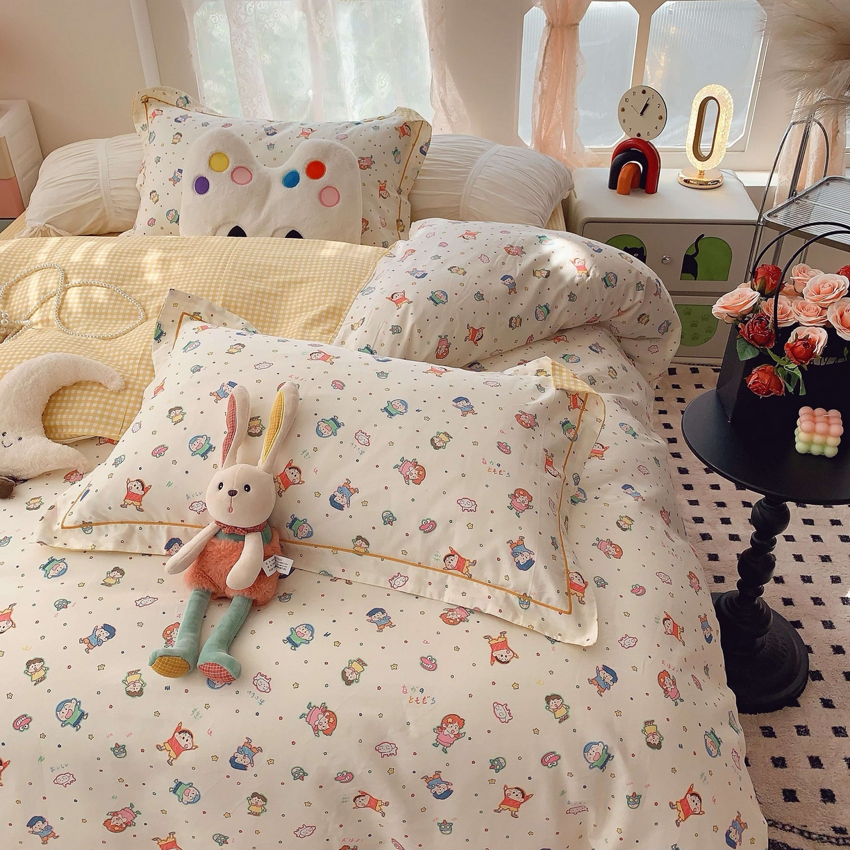 91家纺网 家纺一手货源 找家纺 莱豫家纺 2025新款小清新全棉纯棉四件套 童年