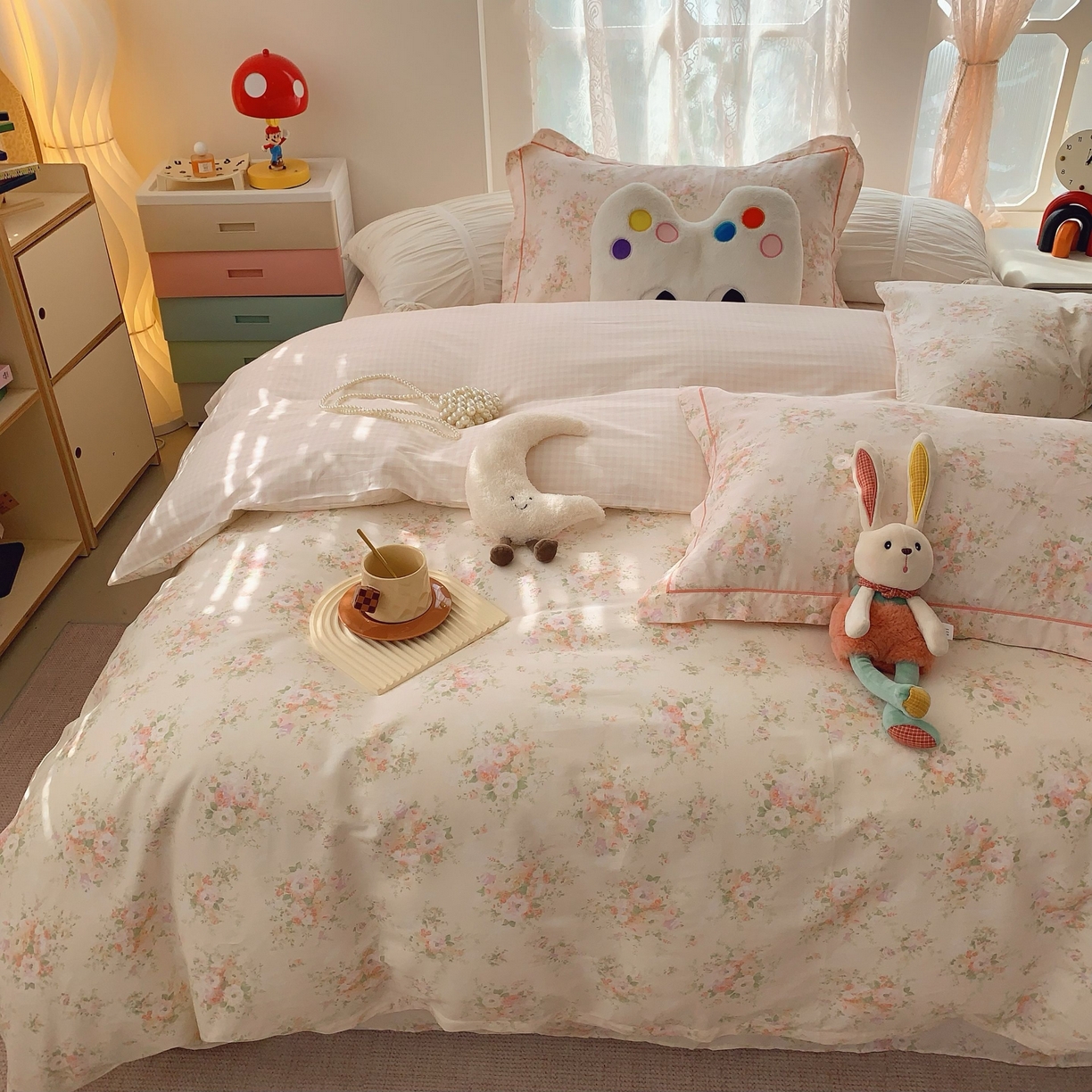 91家纺网 家纺一手货源 找家纺 （总）莱豫家纺 2025新款小清新全棉纯棉四件套