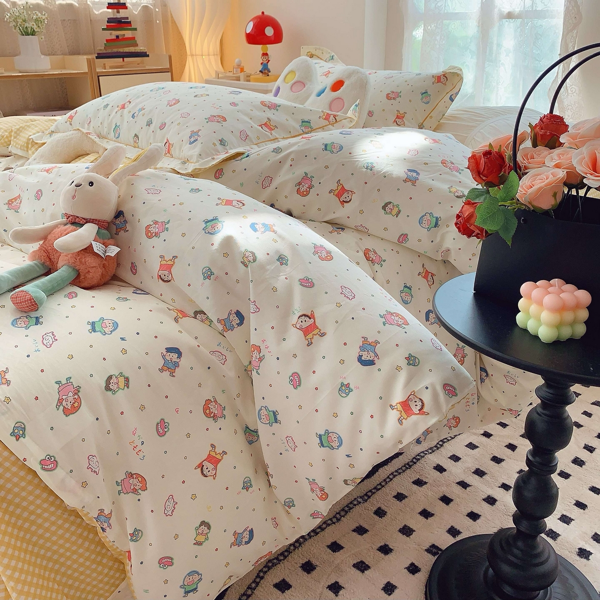 91家纺网 家纺一手货源 找家纺 莱豫家纺 2025新款小清新全棉纯棉四件套 童年