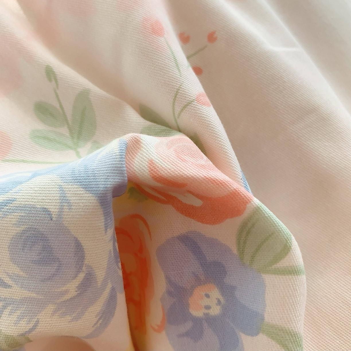 91家纺网 家纺一手货源 找家纺 莱豫家纺 2025新款小清新全棉纯棉四件套 白薇