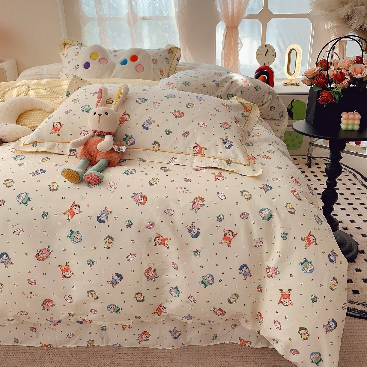 91家纺网 家纺一手货源 找家纺 莱豫家纺 2025新款小清新全棉纯棉四件套 童年