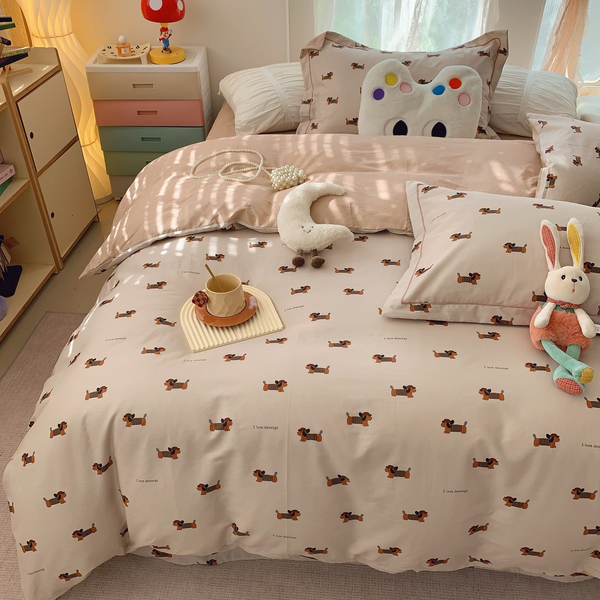 91家纺网 家纺一手货源 找家纺 （总）莱豫家纺 2025新款小清新全棉纯棉四件套