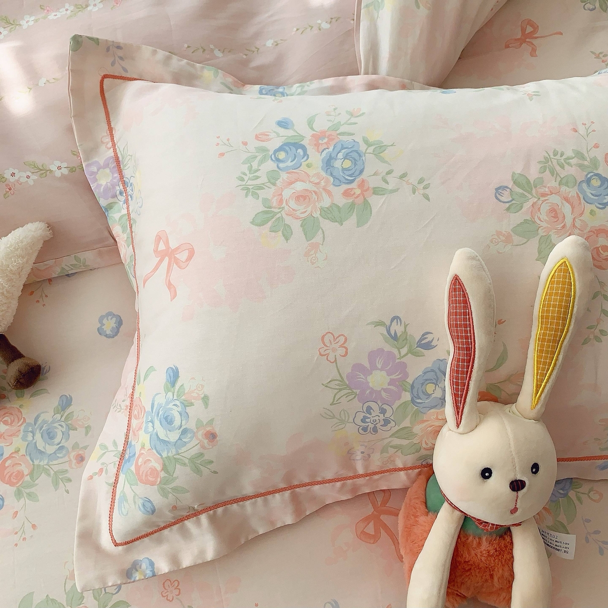 91家纺网 家纺一手货源 找家纺 莱豫家纺 2025新款小清新全棉纯棉四件套 白薇