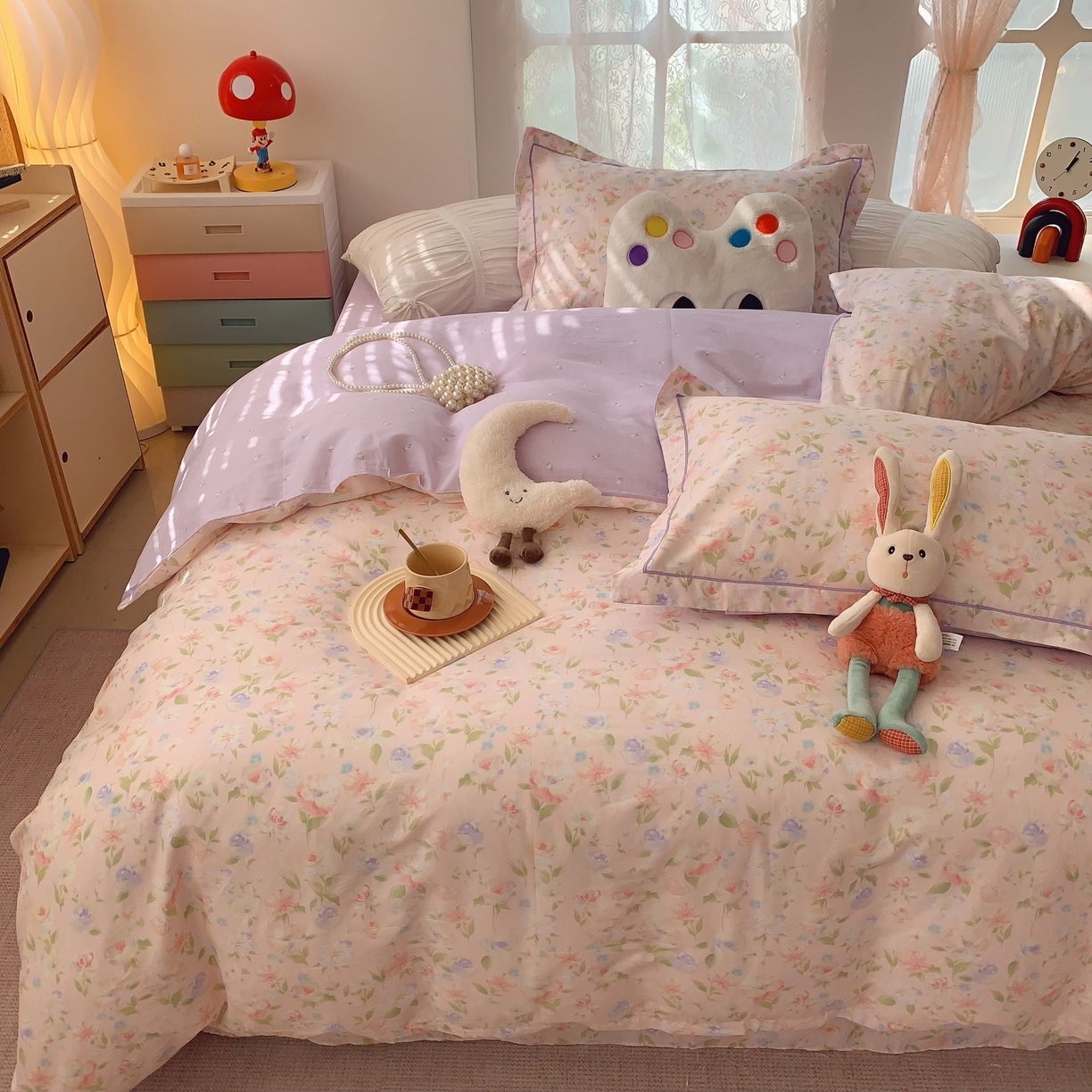 91家纺网 家纺一手货源 找家纺 （总）莱豫家纺 2025新款小清新全棉纯棉四件套