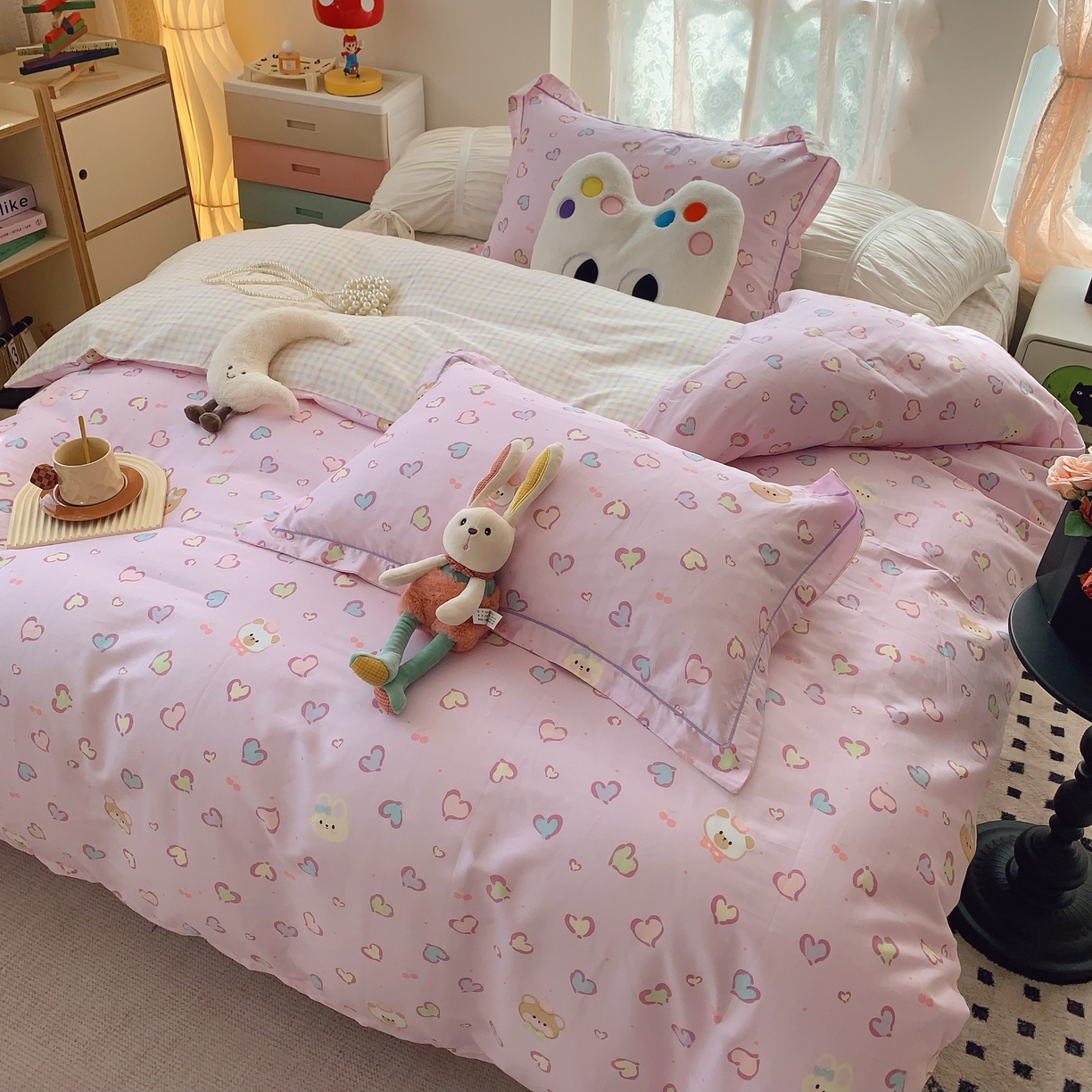 91家纺网 家纺一手货源 找家纺 （总）莱豫家纺 2025新款小清新全棉纯棉四件套