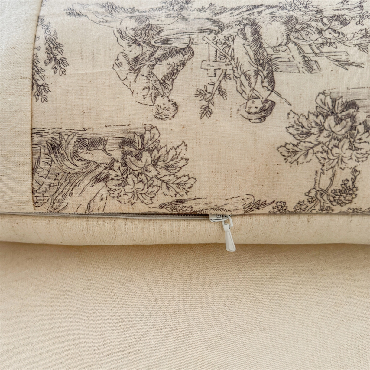 91家纺网 家纺一手货源 找家纺 麦肯锡 2025新款棉麻古朴荞麦助眠枕  枕头枕芯 田园灰/只