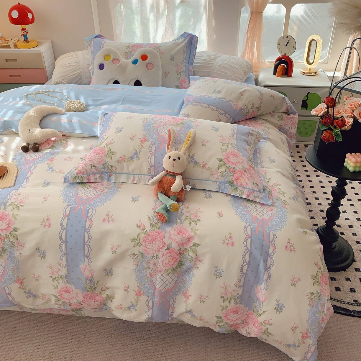 91家纺网 家纺一手货源 找家纺 莱豫家纺 2025新款小清新全棉纯棉四件套 仙本娜