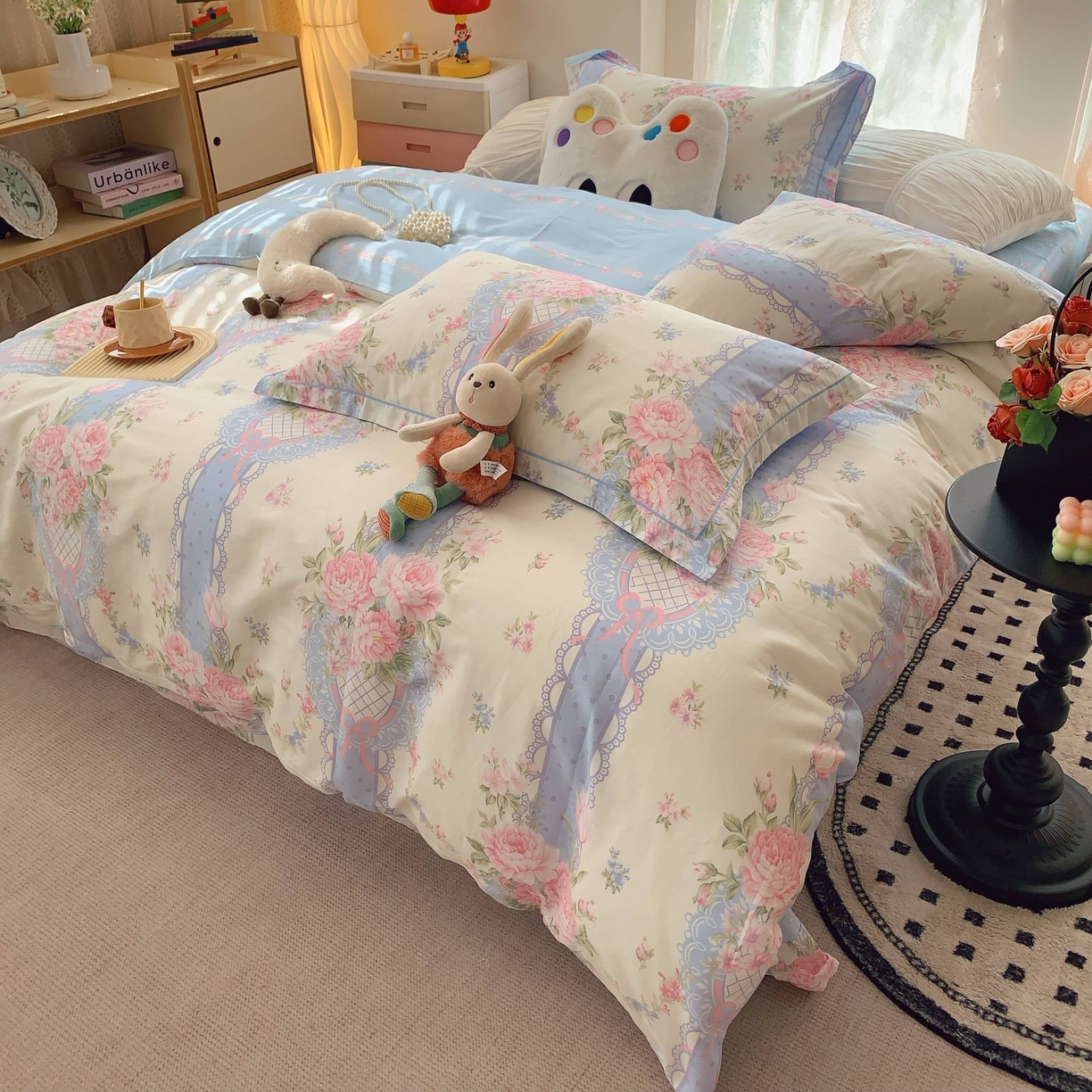 91家纺网 家纺一手货源 找家纺 莱豫家纺 2025新款小清新全棉纯棉四件套 仙本娜