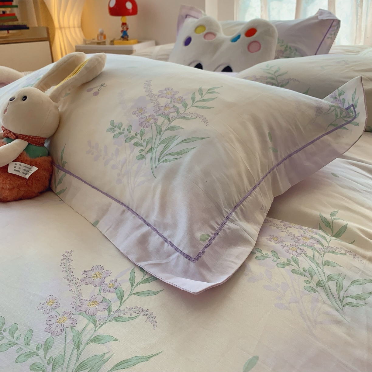 91家纺网 家纺一手货源 找家纺 莱豫家纺 2025新款小清新全棉纯棉四件套 芳华