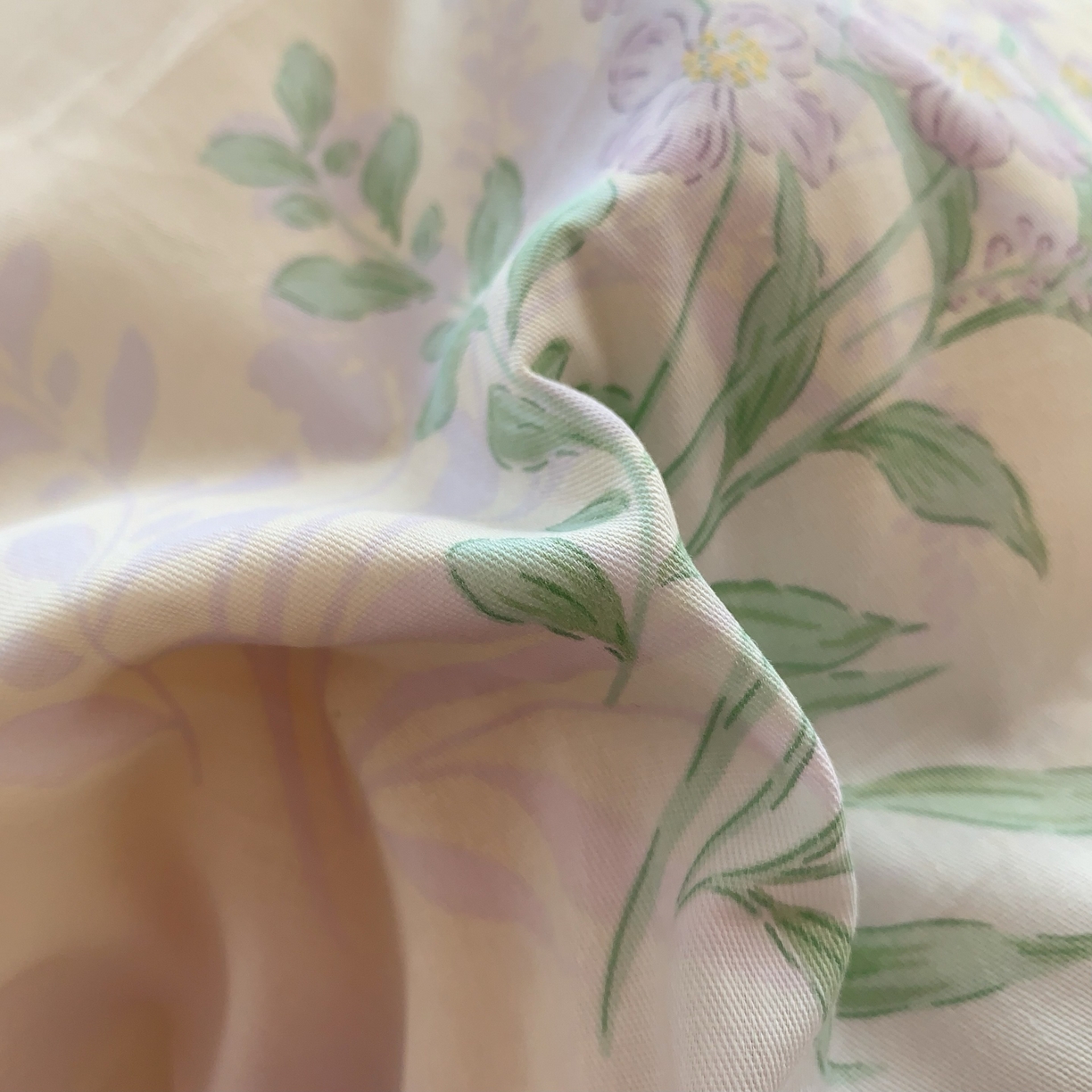 91家纺网 家纺一手货源 找家纺 莱豫家纺 2025新款小清新全棉纯棉四件套 芳华