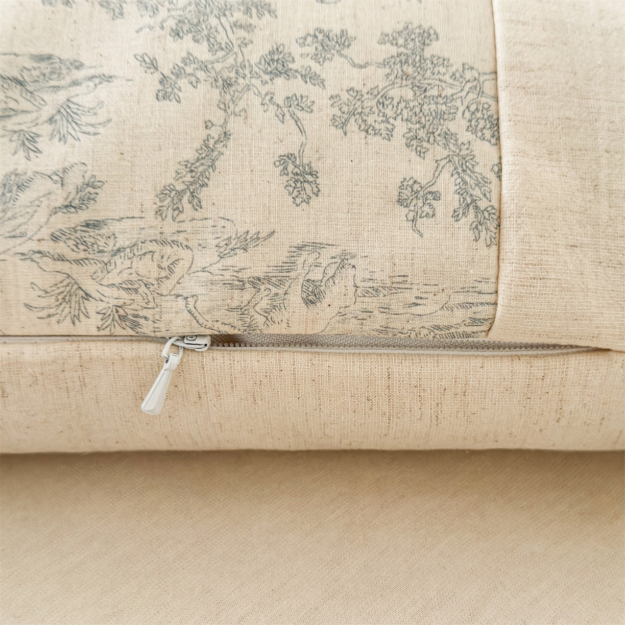 91家纺网 家纺一手货源 找家纺 麦肯锡 2025新款棉麻古朴荞麦助眠枕  枕头枕芯 田园蓝/只